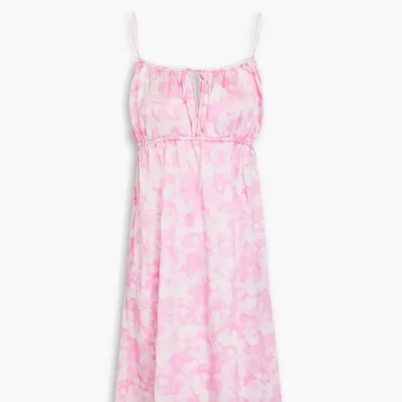 Ganni Dresses & Skirts - GANNI Tie-detailed silk blend satin midi dress